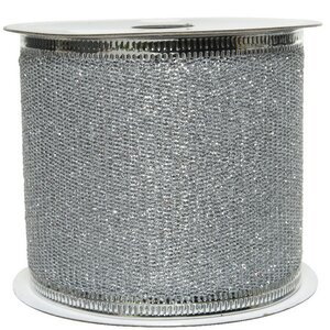 Декоративная лента с блестками Liafrolly 270*6 см серебряная