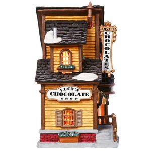 Магазин шоколада Lucys Chocolate Shop 18*14 см, подсветка Lemax фото 2