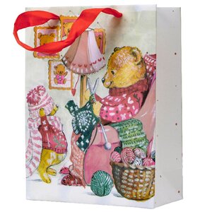 Подарочный пакет Christmas Bears: Teddy and Granny 24*18 см