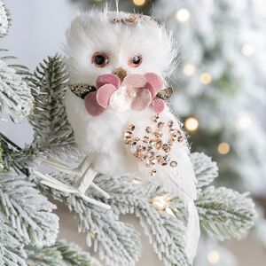 Елочная игрушка Сова Дамиана - Diamond Forest 12 см, подвеска