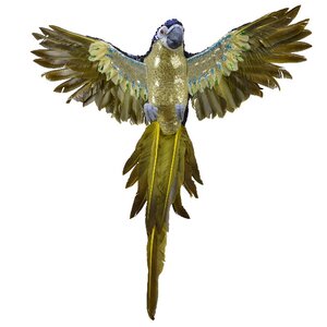 Декоративная фигура Императорский попугай Диего 70 см сине-золотой Kaemingk фото 1