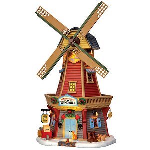 Композиция Ветряная мельница, 21*32*17 см, движение, подсветка