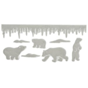 Новогодние стикеры Полярные Медведи 49*23 см Kaemingk фото 1