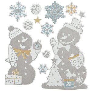 Новогодние наклейки Семейка Снеговиков 38*31 см