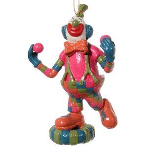 Елочная игрушка Клоун Жонглер 13 см, подвеска ShiShi фото 1