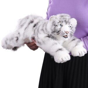 Мягкая игрушка Детеныш белого тигра лежащий 54 см Hansa Creation фото 2