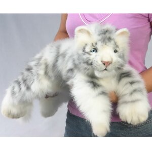 Мягкая игрушка Детеныш белого тигра лежащий 54 см