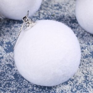 Набор елочных шаров Снежки 6 см, 6 шт Kaemingk фото 3