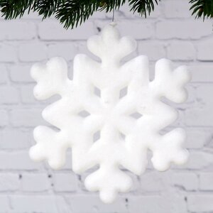 Елочная игрушка Снежинка Эви 20 см Kaemingk фото 3