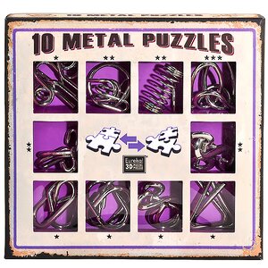 Набор 10 головоломок фиолетовый, сложность 1-3 Eureka фото 1