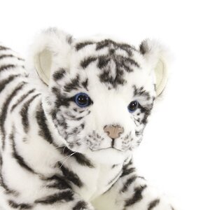 Мягкая игрушка Детеныш белого тигра лежащий 36 см Hansa Creation фото 2