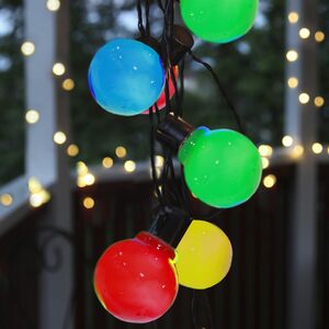 Гирлянда из лампочек Ночные Огни 16 ламп, разноцветные LED, 4.5 м, черный ПВХ, IP44 Star Trading (Стар Трэйдинг) фото 1