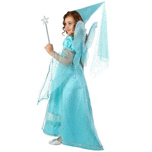 Карнавальный костюм Сказочная Фея, голубой, рост 116 см Батик фото 2