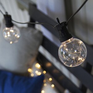 Гирлянда из лампочек Big Circus 10 ламп, теплые белые LED, 4.5 м, черный ПВХ, IP44 Star Trading фото 4