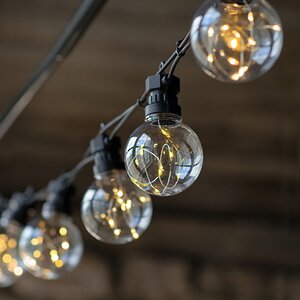 Гирлянда из лампочек Big Circus 10 ламп, теплые белые LED, 4.5 м, черный ПВХ, IP44, уцененный Star Trading фото 4