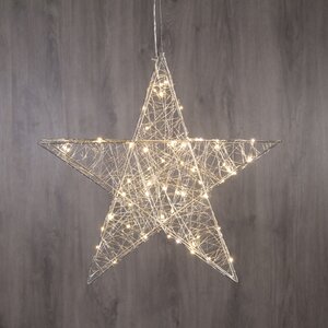 Светодиодная фигура Звезда Lotta Shine 50 см, 60 теплых белых LED ламп, IP20 Kaemingk фото 3