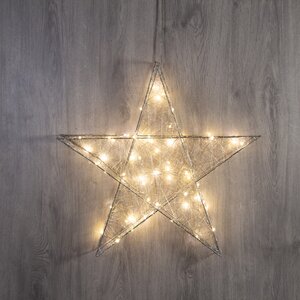 Светодиодная фигура Звезда Lotta Shine 50 см, 60 теплых белых LED ламп, IP20 Kaemingk фото 2
