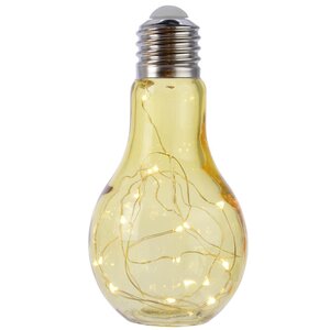 Декоративный стеклянный светильник Лампа Эдисона 19 см золотой, батарейки, IP20 Kaemingk фото 2