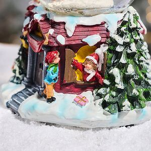 Снежный шар Christmas Fun: Снеговик и дети 21 см, с подсветкой, музыкой и движением, на батарейках Kaemingk (Кейминг) фото 6
