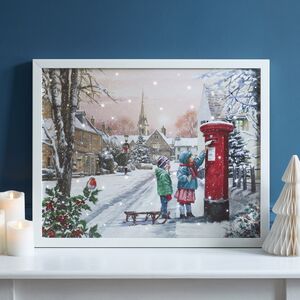 Светящаяся картина Письмо Деду Морозу 48*38 см, на батарейках