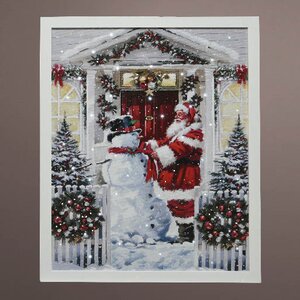 Светящаяся картина Christmas Friends 48*38 см, на батарейках Kaemingk фото 1