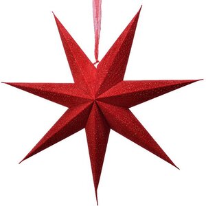 Бумажная звезда-фонарик Velvet Nova Red 60 см Kaemingk фото 2
