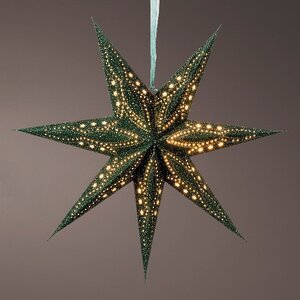 Бумажная звезда-фонарик Velvet Nova Emerald - Stars 60 см