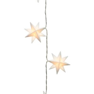 Светодиодная гирлянда на батарейках Snow-White Stars 1.90 м, 20 теплых белых LED ламп, прозрачный ПВХ, IP20 Kaemingk фото 3