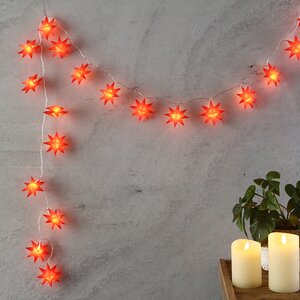 Светодиодная гирлянда на батарейках Coral Stars 1.90 м, 20 теплых белых LED ламп, прозрачный ПВХ, IP20 Kaemingk фото 2