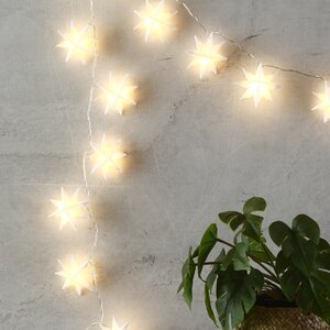 Светодиодная гирлянда на батарейках Snow-White Stars 1.90 м, 20 теплых белых LED ламп, прозрачный ПВХ, IP20 Kaemingk фото 2