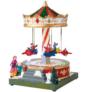 Светящаяся композиция Christmas Carrusel: Flying Planes 19*12 см, с движением и музыкой, на батарейках