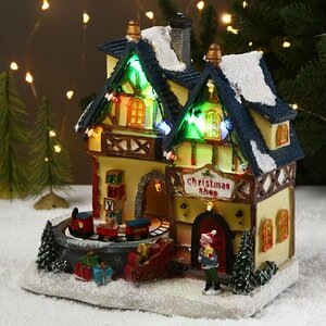 Светящийся новогодний домик Christmas Village: Магазин игрушек в Оберштайне 21*20 см, на батарейках