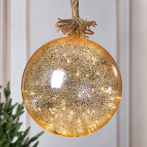 Подвесной светильник на канате Lestrange Dark 25 см, 50 микро LED ламп, на батарейках, IP20