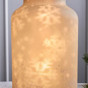 Декоративный светильник Snow Waltz 26 см белый, 15 теплых белых LED ламп, на батарейках Kaemingk фото 3