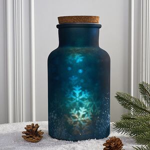 Декоративный светильник Snow Waltz 26 см голубой, 15 теплых белых LED ламп, на батарейках