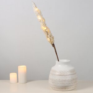 Светящаяся ветка для декора Cortaderia Creamy 70 см, теплые белые LED, на батарейках Kaemingk фото 2