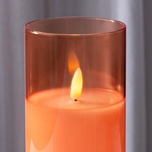 Светодиодная свеча в колбе с живым пламенем Одри: Amber 13 см, на батарейках, таймер Kaemingk фото 2