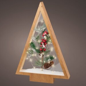 Новогодний светильник Елочка 47*33 см, 40 теплых белых LED ламп, на батарейках