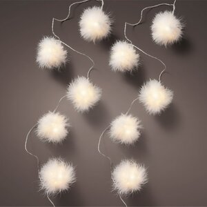 Светодиодная гирлянда Fluffy 10 м, 26 теплых белых LED ламп, прозрачный ПВХ, IP20 Kaemingk фото 6