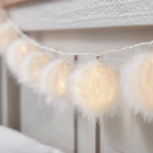 Светодиодная гирлянда Fluffy 10 м, 26 теплых белых LED ламп, прозрачный ПВХ, IP20 Kaemingk фото 2