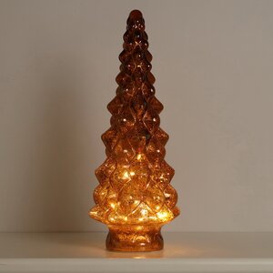 Новогодний светильник Елочка - Amber Cone 39 см, 10 LED ламп, на батарейках Kaemingk фото 1