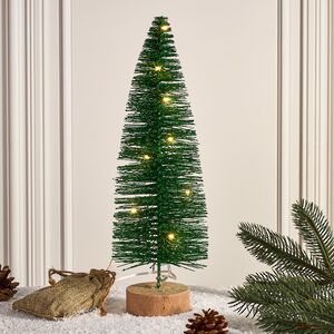 Декоративная светящаяся елка Green Taffy 30 см, на батарейках Kaemingk фото 1