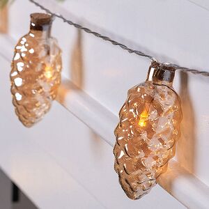 Светодиодная гирлянда Шишки Барнс 1.75 м, 8 теплых белых LED ламп, прозрачный ПВХ, на батарейках, IP20 Kaemingk (Кейминг) фото 2