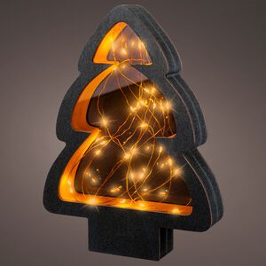 Новогодний светильник Елка Night light 28*21 см, 40 теплых белых микро LED ламп, на батарейках, IP20