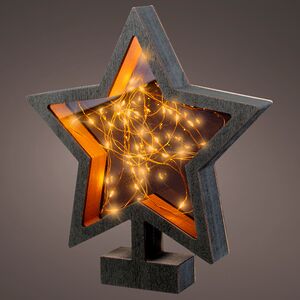 Декоративный светильник Звезда Night light 28*26 см, 40 теплых белых микро LED ламп, на батарейках, IP20