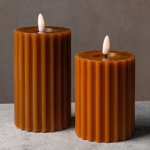 Светодиодная свеча Glen с имитацией пламени, оранжевая, на батарейках