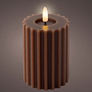 Светодиодная свеча Glen с имитацией пламени 12 см, темный шоколад, на батарейках