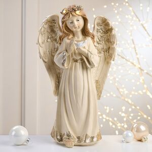 Фигурка с подсветкой Ангел Микаэлла 40 см, 6 LED ламп, на батарейках, IP20