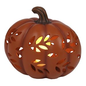 Светодиодная тыква Вивьен 25*22 см, 12 теплых белых LED ламп Kaemingk (Кейминг) фото 3