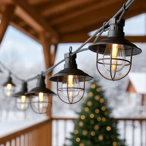 Гирлянда из лампочек Филиделла, 10 ламп, теплые белые LED, 4.5 м, черный ПВХ, соединяемая, IP44 Kaemingk (Кейминг) фото 9